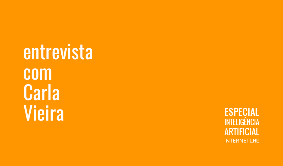 Imagem com os escritos "entrevista com Carla VIeira".