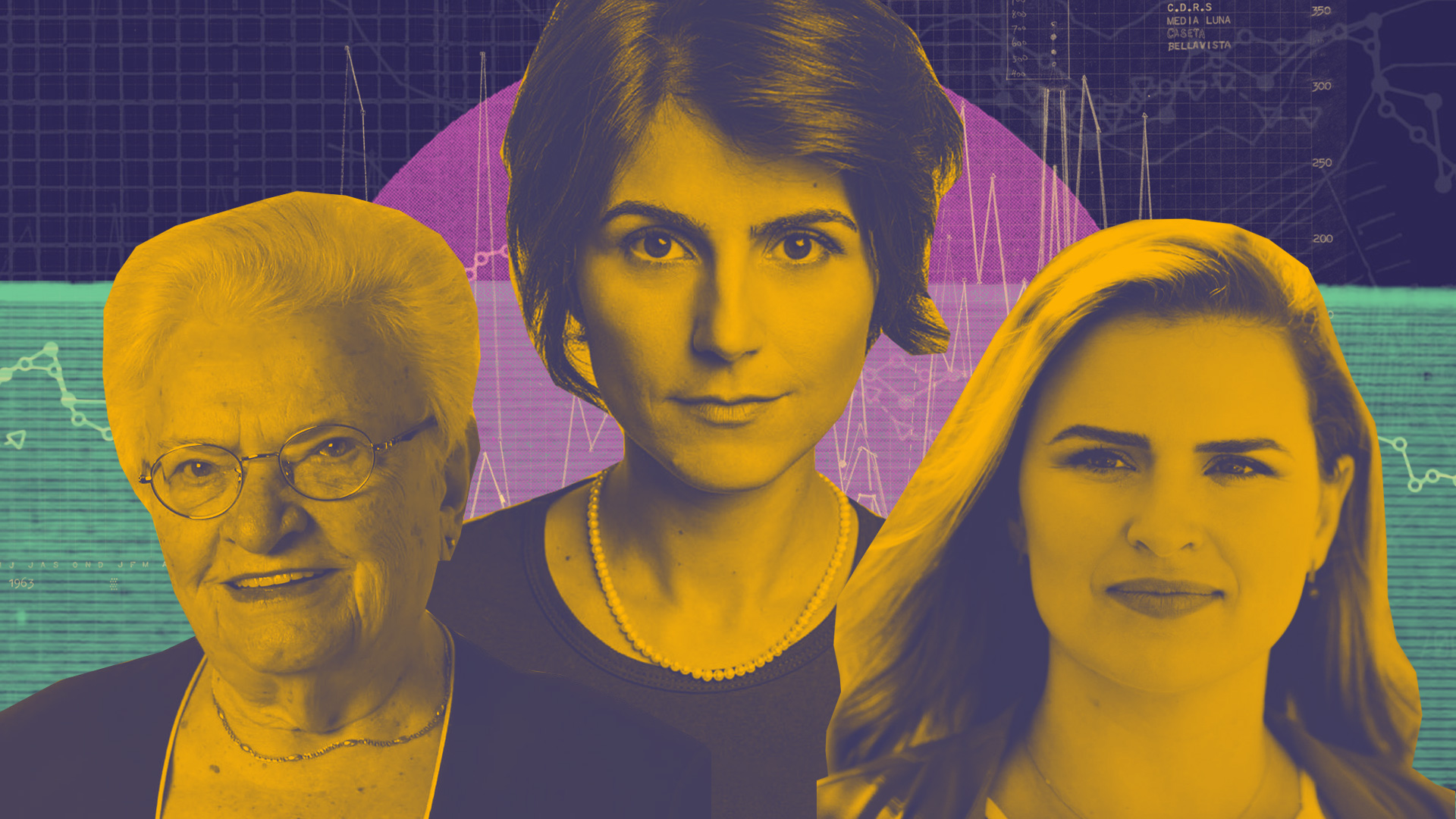 Imagem ilustrativa do MonitorA com candidatas mulheres.